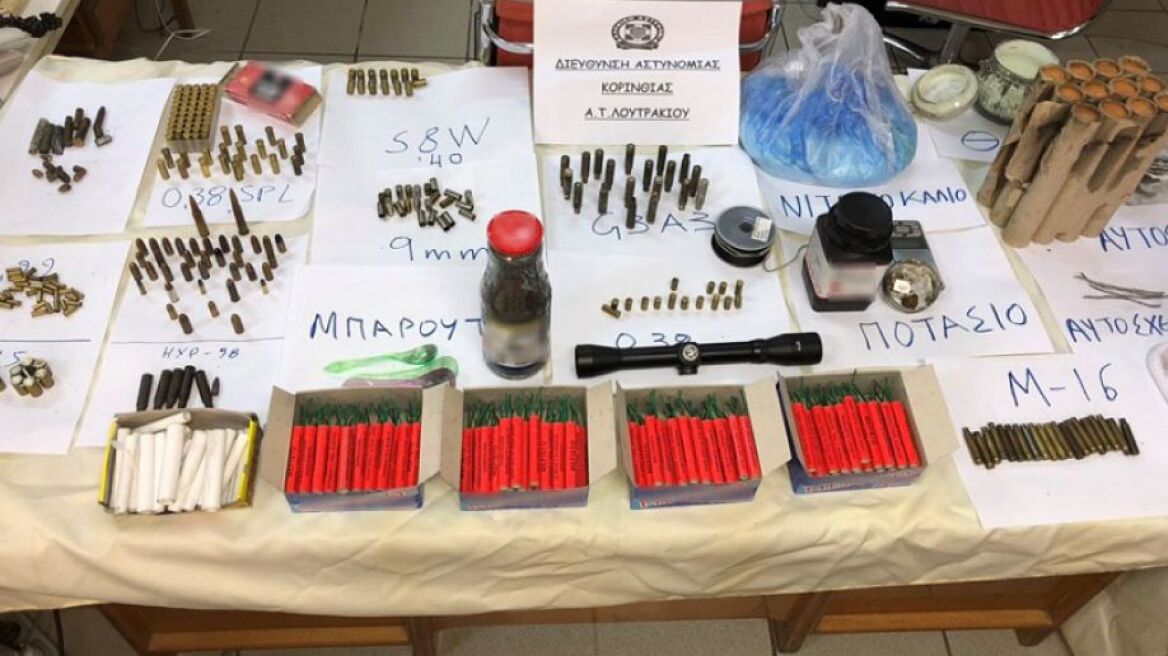 Λουτράκι: Κατασκεύαζε επικίνδυνες κροτίδες μαζί με τον ανήλικο γιο του 