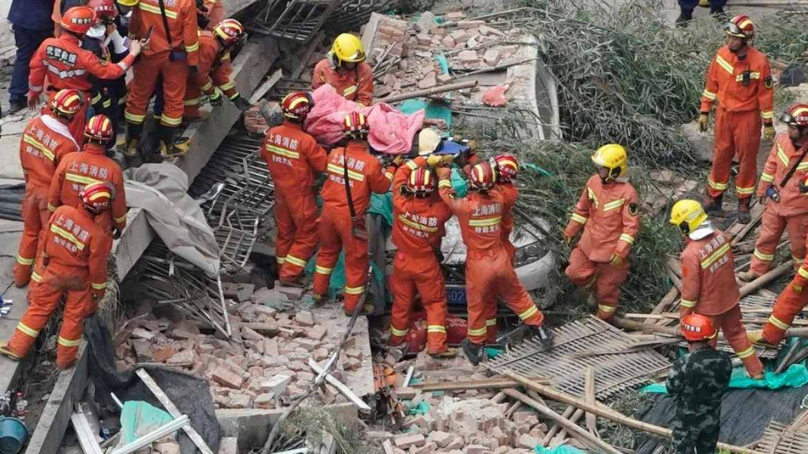 Κίνα: Επτά νεκροί από την κατάρρευση κτιρίου στη Σανγκάη