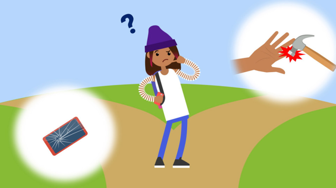 Εσείς θα προτιμούσατε να σπάσει το… χέρι σας ή το κινητό σας