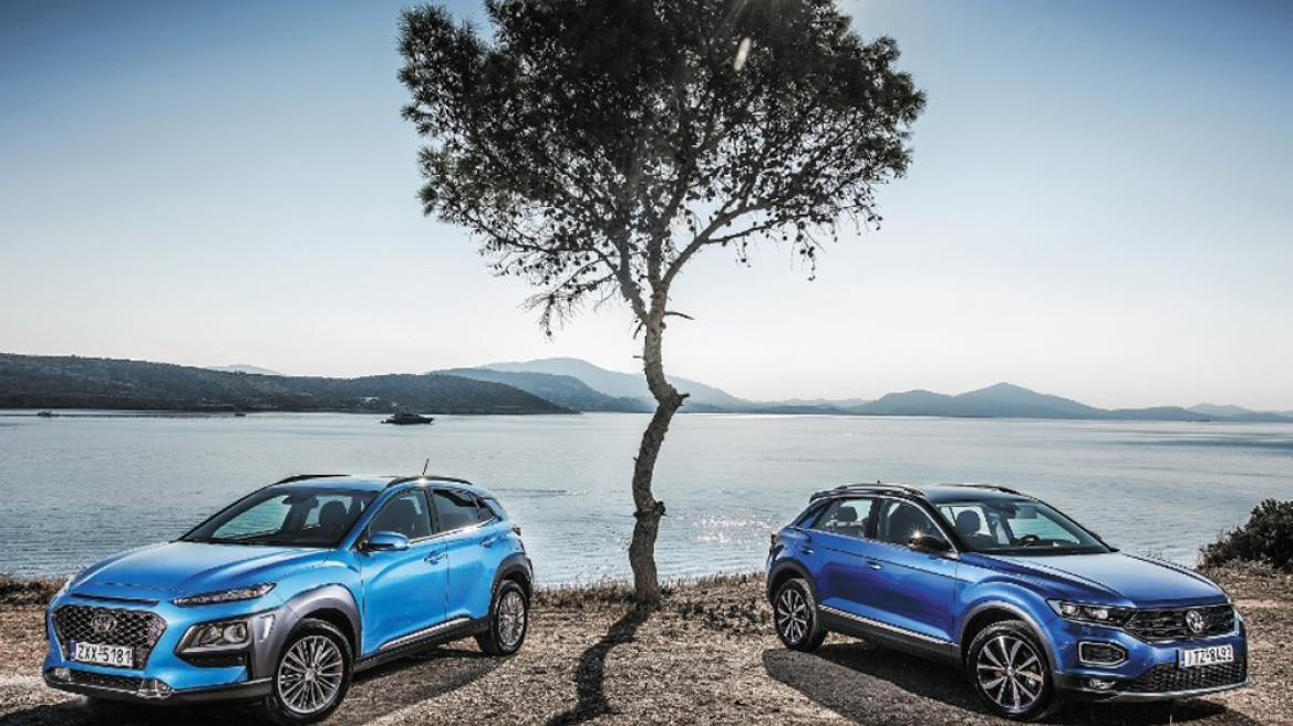 Συγκρίνουμε: Hyundai Kona 1.0 T-GDI VS VW T-Roc 1.0 TSI