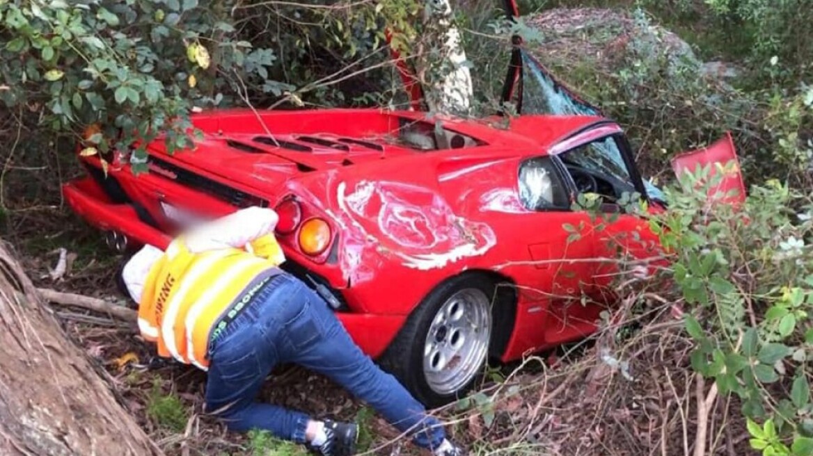 Μια Lamborghini Diablo που κατέληξε στο… χαντάκι