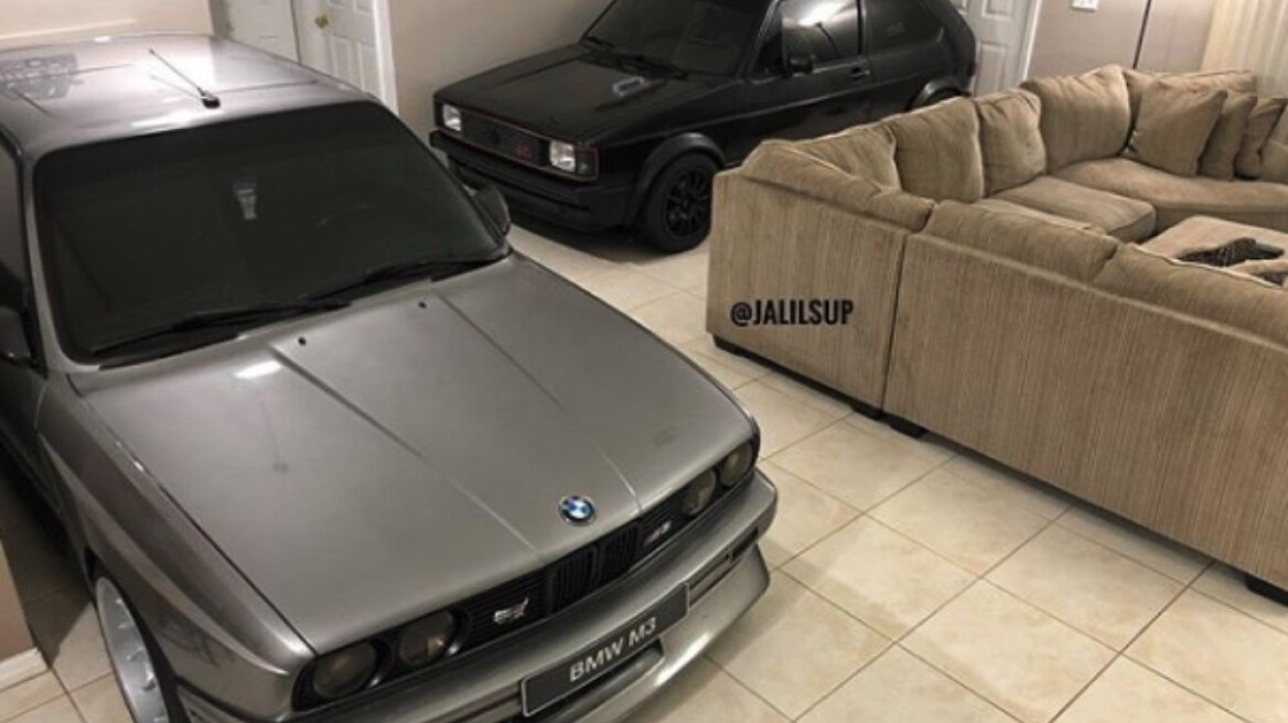 “Έκρυψε” δύο αυτοκίνητα στο σαλόνι του λόγω...τυφώνα!