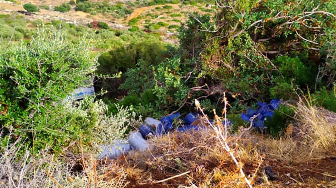 Κρήτη: Σε γκρεμό έπεσε φορτηγό με φιάλες υγραερίου