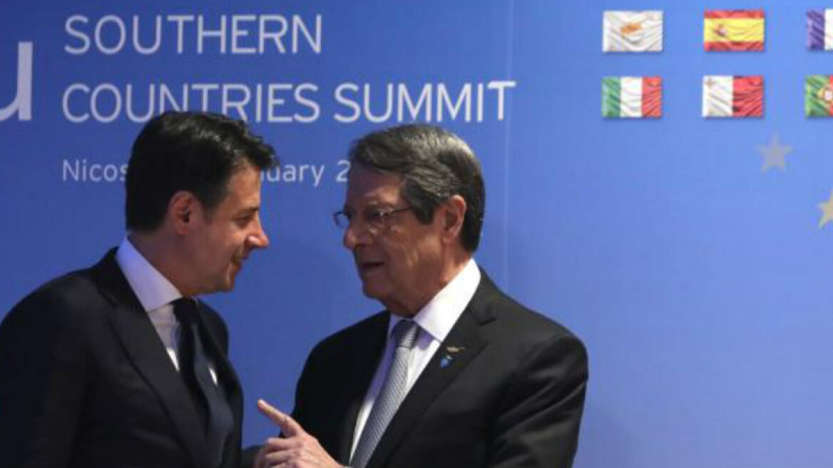 Επικοινωνία Κόντε - Αναστασιάδη: Η Ιταλία καταδικάζει τις τουρκικές προκλήσεις στην κυπριακή ΑΟΖ