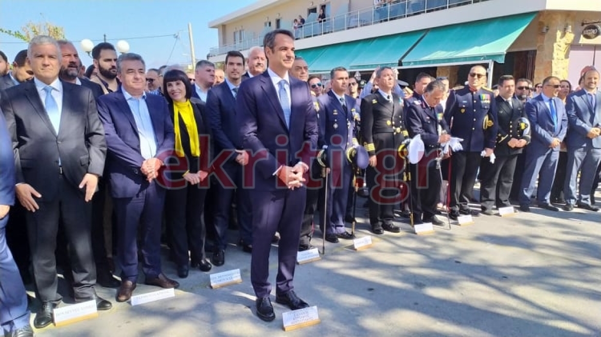 Στο Καστέλι Κισσάμου ο Κυριάκος Μητσοτάκης για τις εκδηλώσεις του «ΟΧΙ»