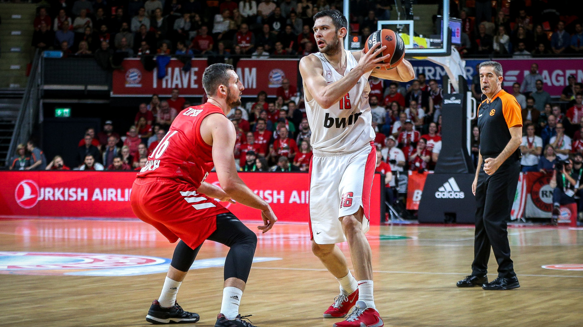 Euroleague, Μπάγερν Μονάχου - Ολυμπιακός 85-82: Λύγισε στο φινάλε