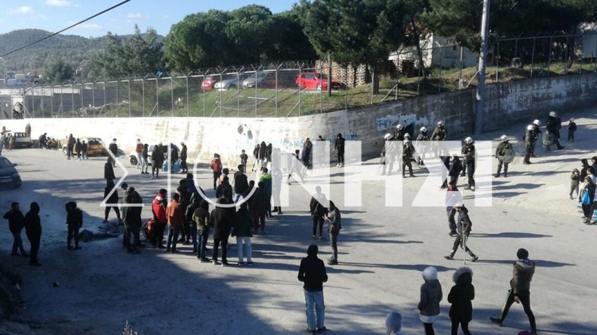 Μυτιλήνη: Επεισόδια στη Μόρια 