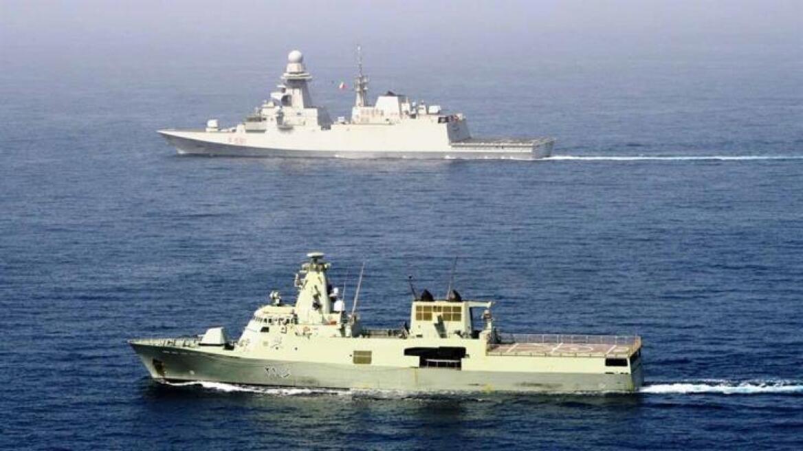 Ιταλική φρεγάτα στη Λάρνακα - Κοινή στρατιωτική άσκηση Κύπρου - Ιταλίας