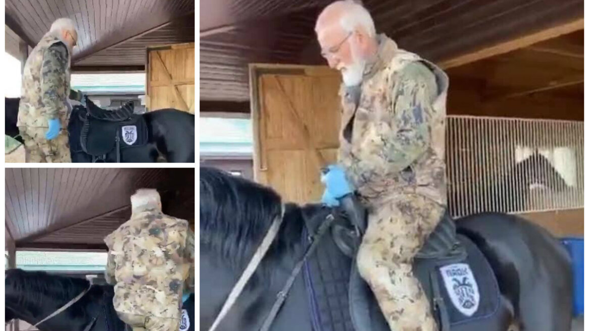 Βίντεο: Ο Ιβάν Σαββίδης κάνει ιππασία με άλογο στα χρώματα του ΠΑΟΚ