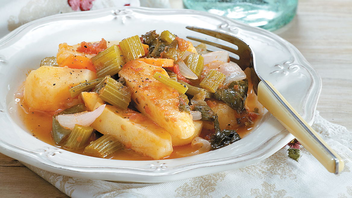 Πατάτες με σέλινο από την Τρίπολη