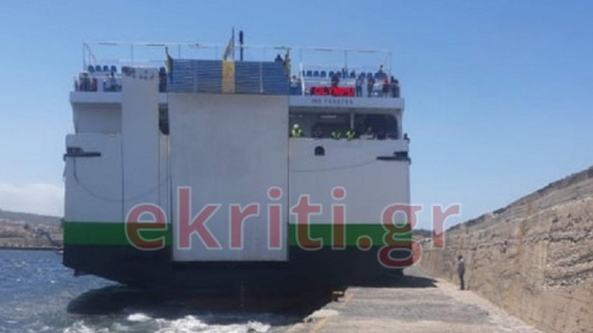 To «Olympus» προσέκρουσε στο λιμάνι του Ρεθύμνου