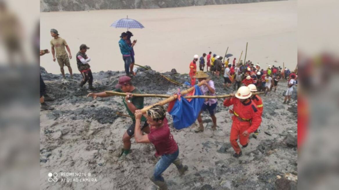 Μιανμάρ: Τουλάχιστον 113 νεκροί από κατολίσθηση σε ορυχείο