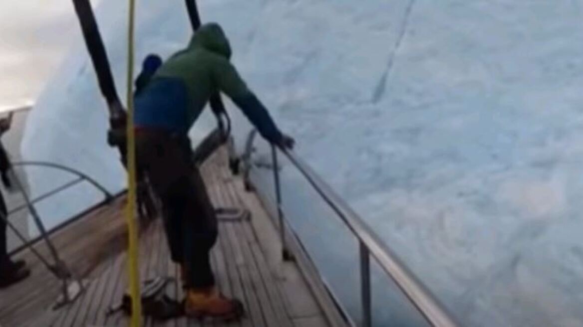 Αρκτική: Η στιγμή που αναποδογυρίζει το παγόβουνο - Βίντεο από την εφιαλτική περιπέτεια εξερευνητών