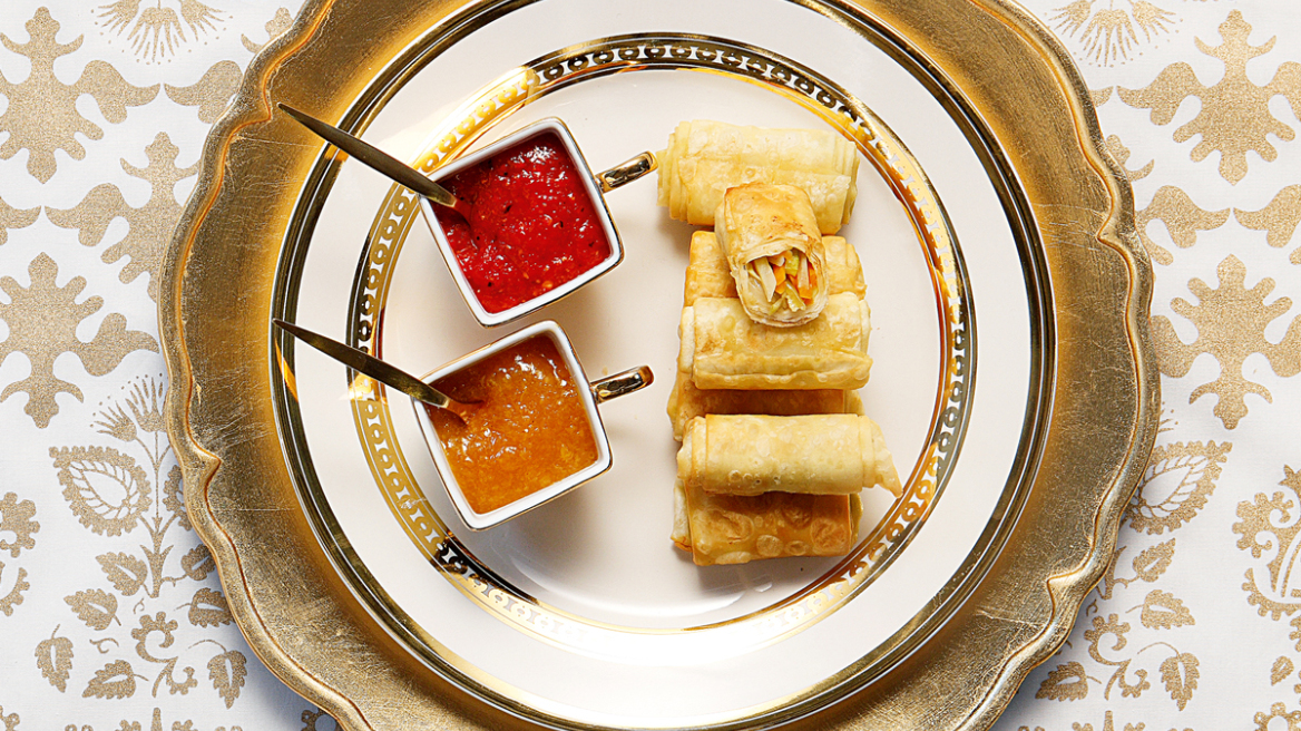 Μεσογειακά spring rolls (Ρολάκια λαχανικών)