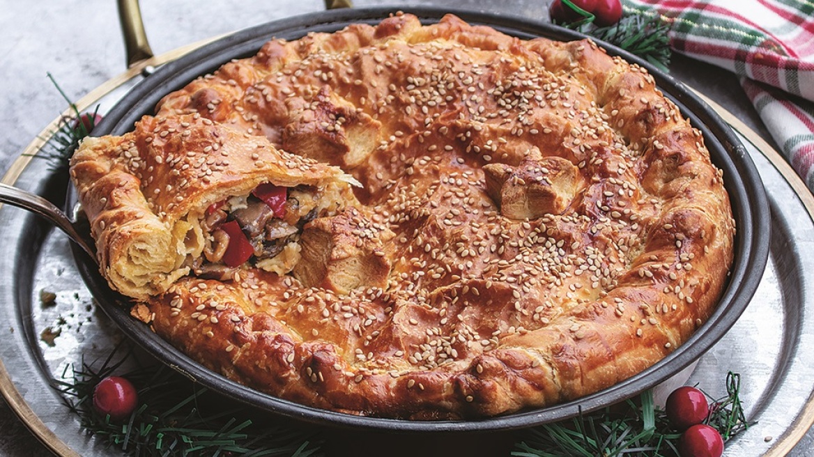 Μανιταρόπιτα σε σφολιάτα