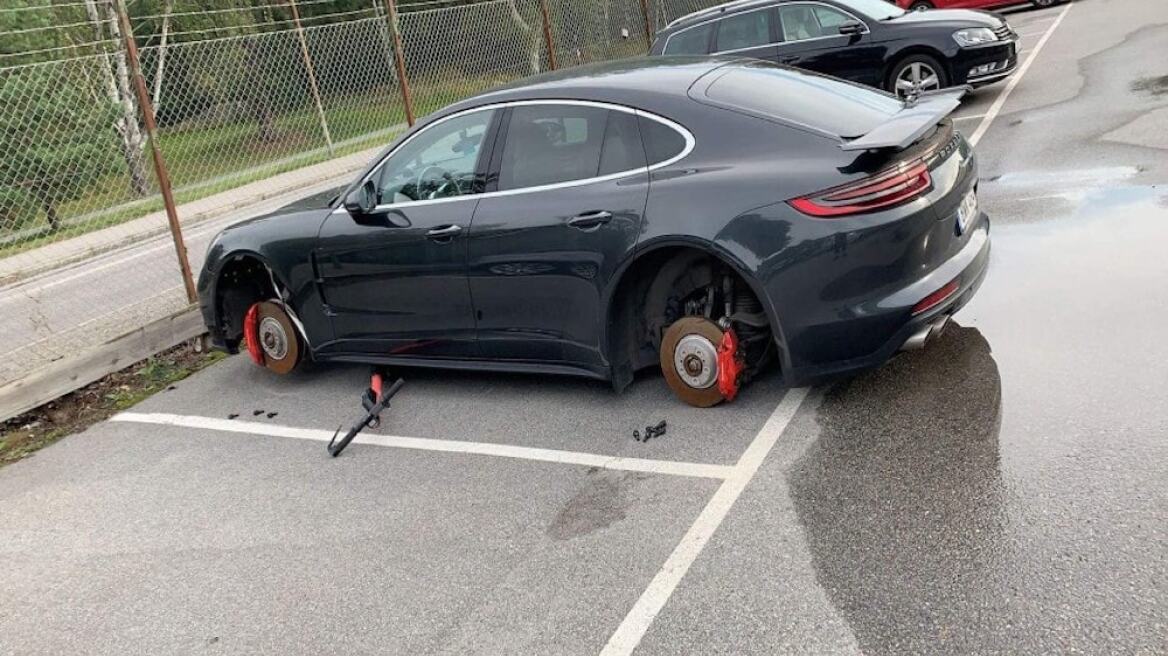 Απίστευτο: Του άφησαν την Porsche του ... χωρίς ρόδες!