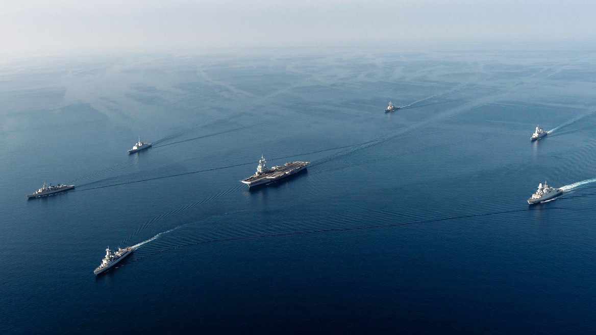 Φρεγάτα «Κανάρης»: Εντυπωσιακές εικόνες από την πολυεθνική επιχείρηση «Clemenceau 21» (βίντεο)