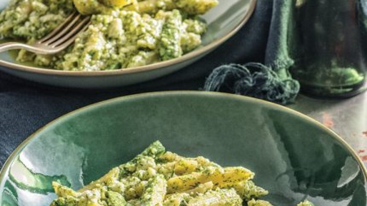 Σήμερα μαγειρεύουμε: Πέννες με κολοκυθάκια, πέστο άνηθου και φέτα