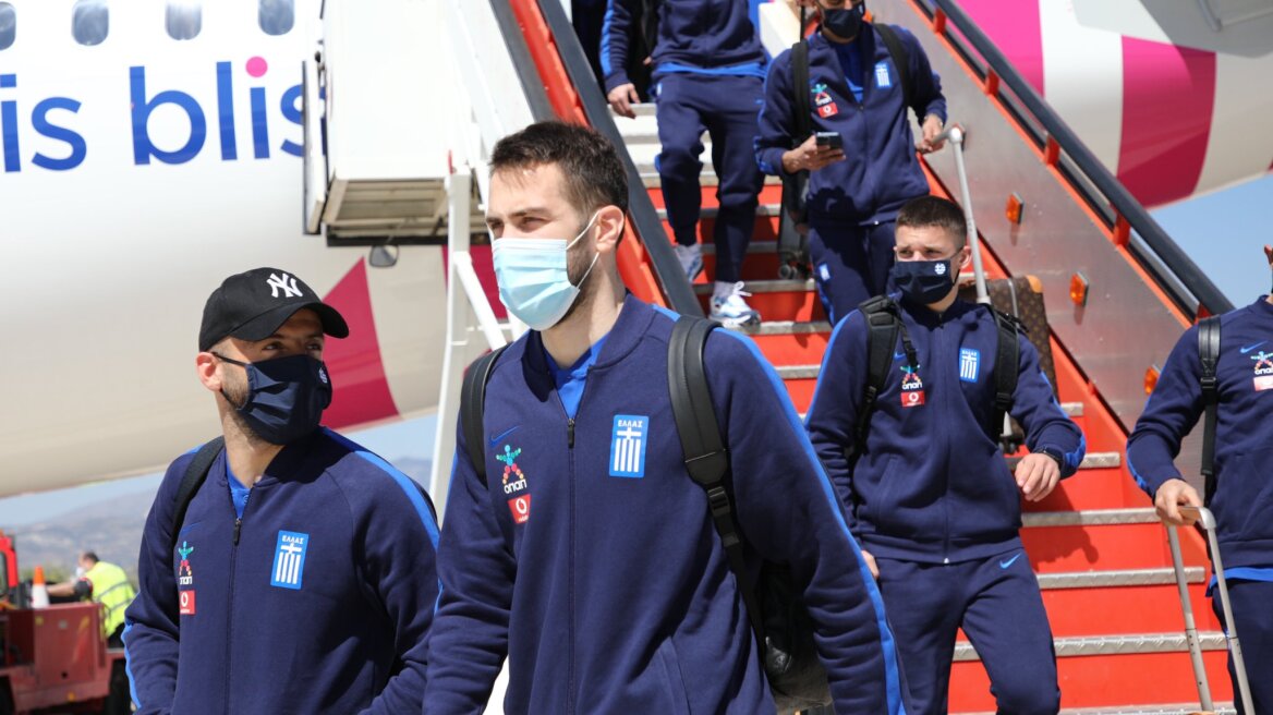 Η άφιξη της Εθνικής στη Γρανάδα