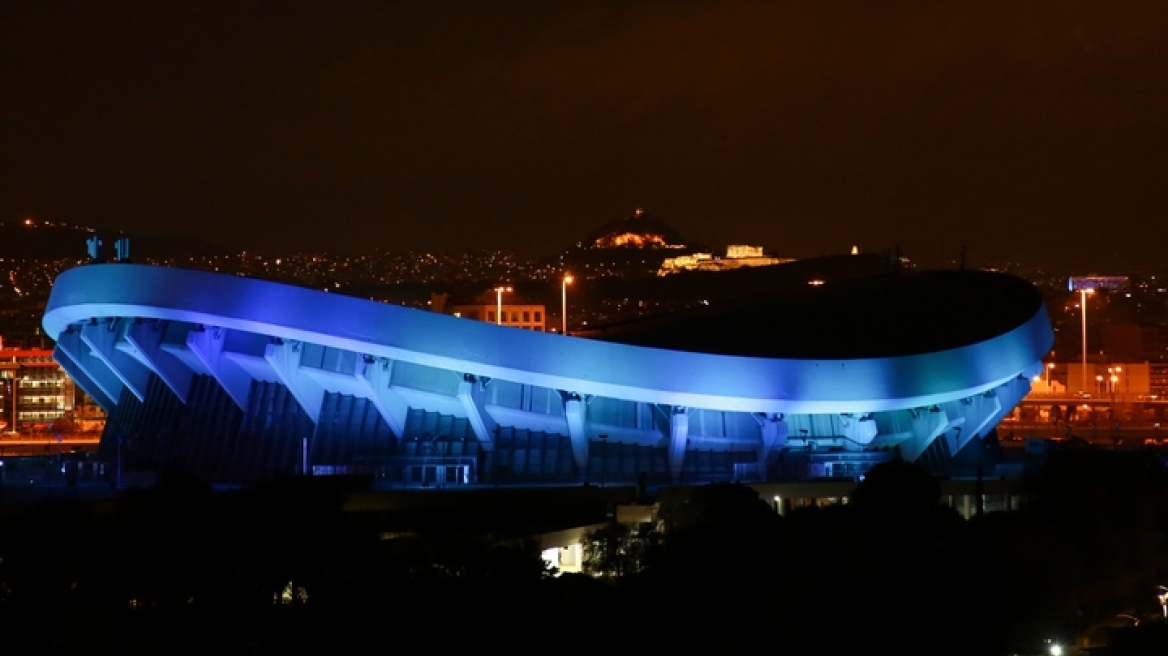 Στα γαλανόλευκα για την 25η Μαρτίου «ντύθηκε» το Στάδιο Ειρήνης και Φιλίας 