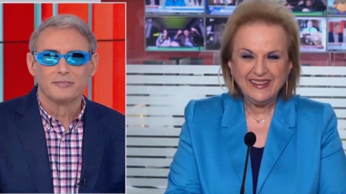 Τα... μπλε γυαλιά της Παγώνη φόρεσαν on air Χασαπόπουλος - Βούλγαρη - «Δεν είναι του στιλ σας…»