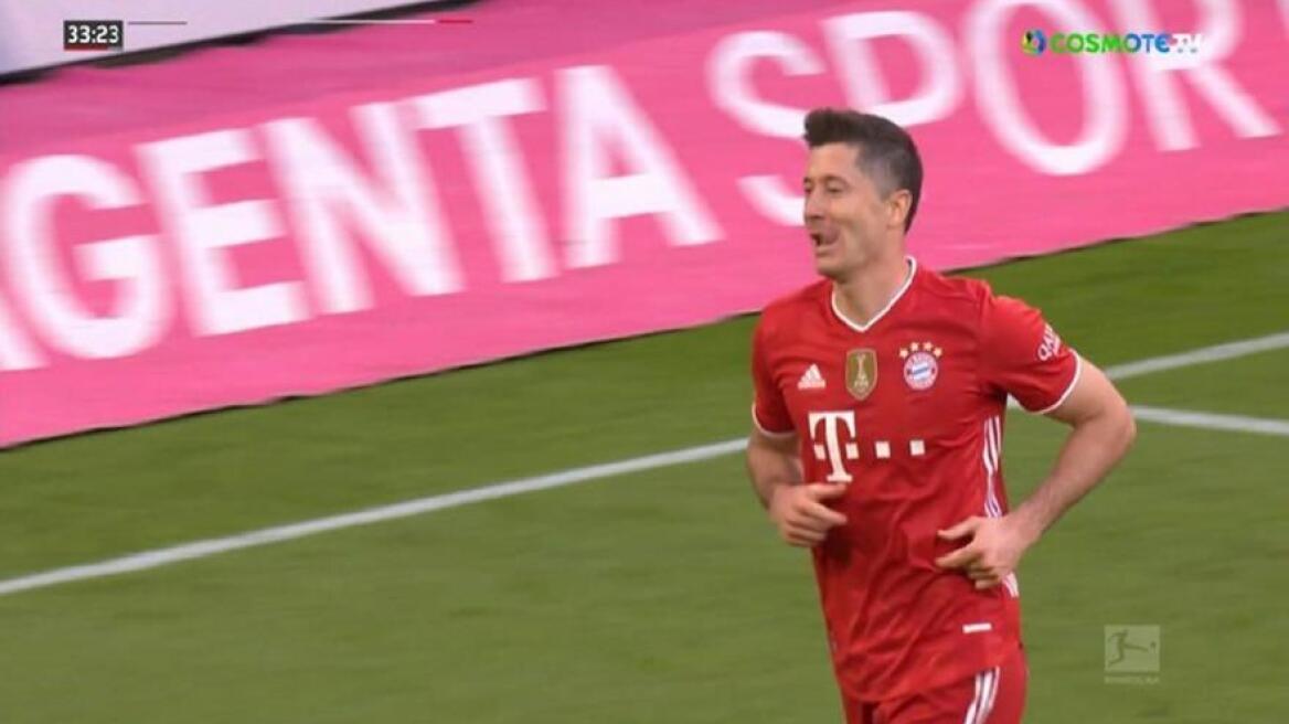 Αδιανόητο γυριστό του Λεβαντόφσκι για το 38ο γκολ του! - Δείτε βίντεο