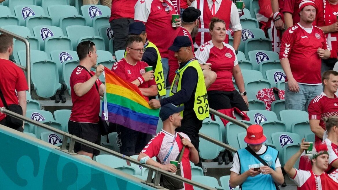 Euro 2020: Η UEFA ερευνά την κατάσχεση σημαίας στα χρώματα της ΛΟΑΤΚΙ κοινότητας στο Μπακού