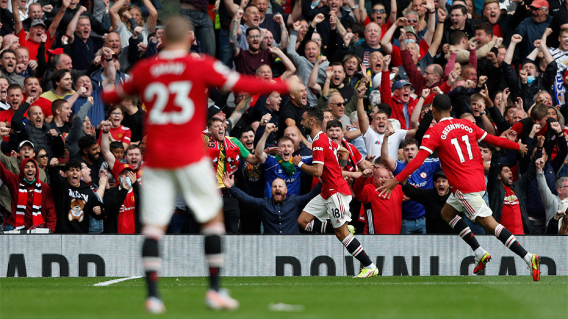 Σαν πίνακας ζωγραφικής: Γκολ ο Γκρίνγουντ και πανζουρλισμός στις εξέδρες του «Ολντ Τράφορντ» (φωτο)