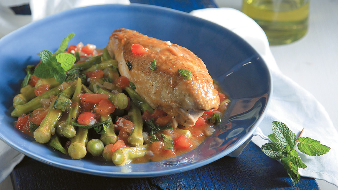 Κοτόπουλο με μπάμιες