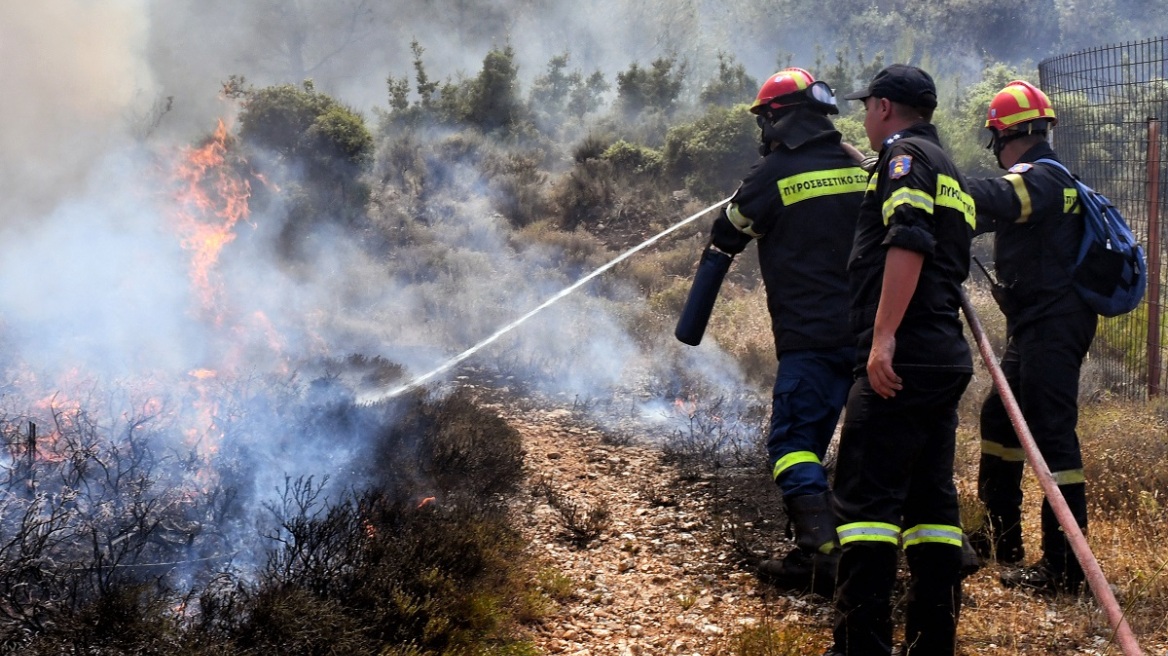Φωτιά στη Φυλή κοντά στο γήπεδο του Θρασυβούλου