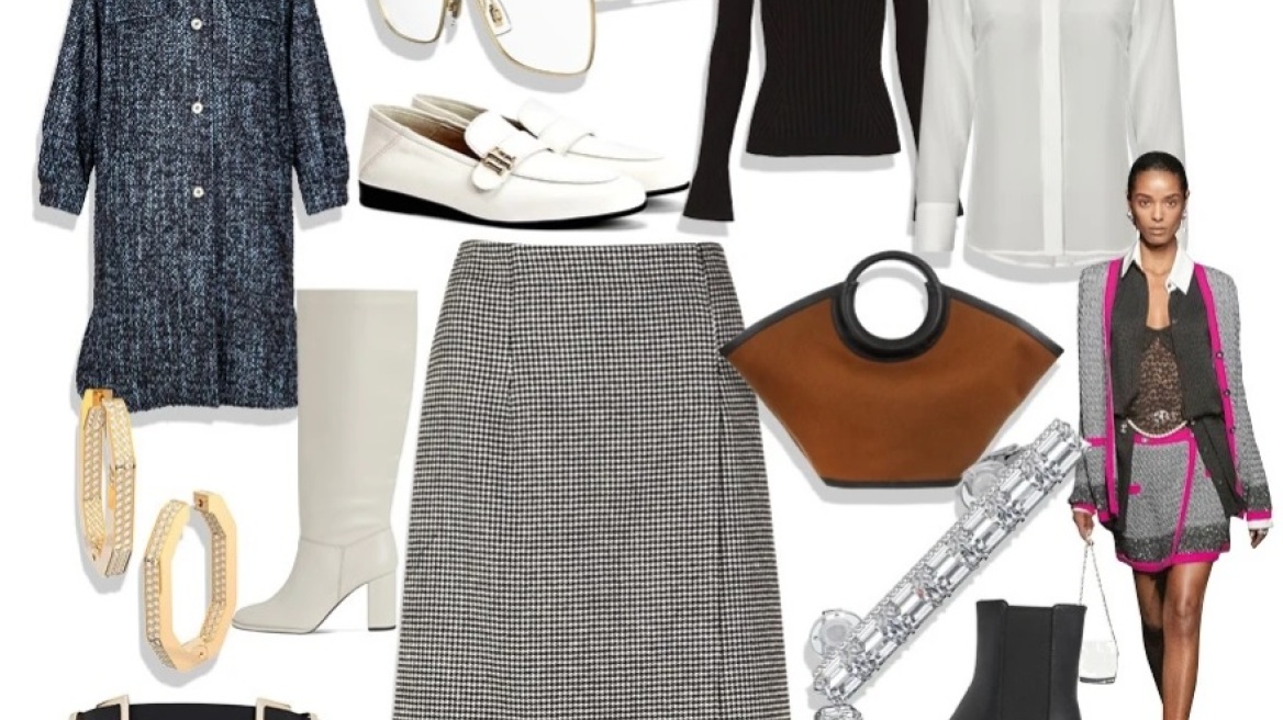 Η εμπριμέ μίνι φούστα γίνεται εκπρόσωπος του εξελιγμένου office look