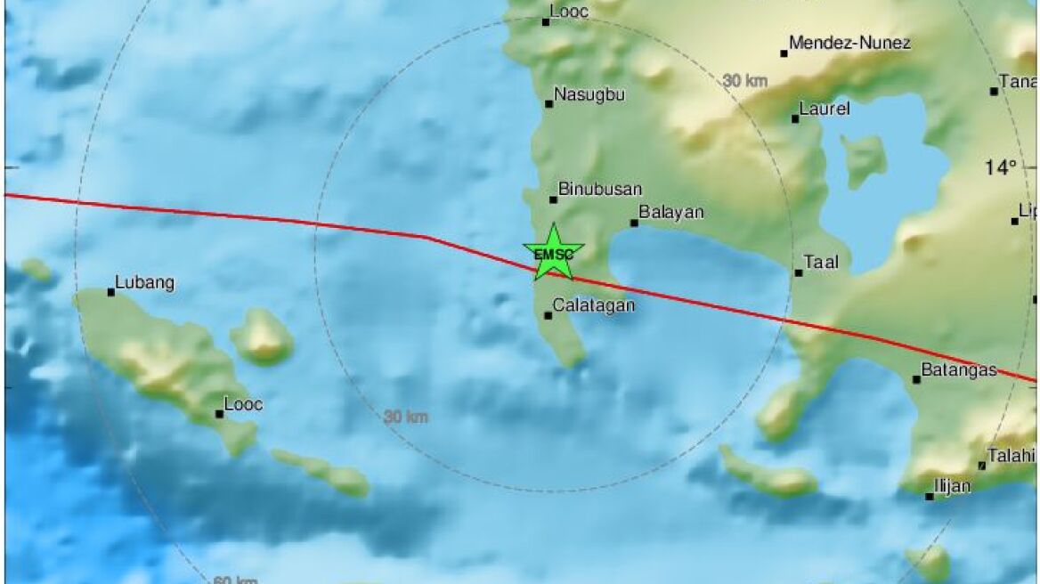 Σεισμός 5,7 Ρίχτερ στις Φιλιππίνες