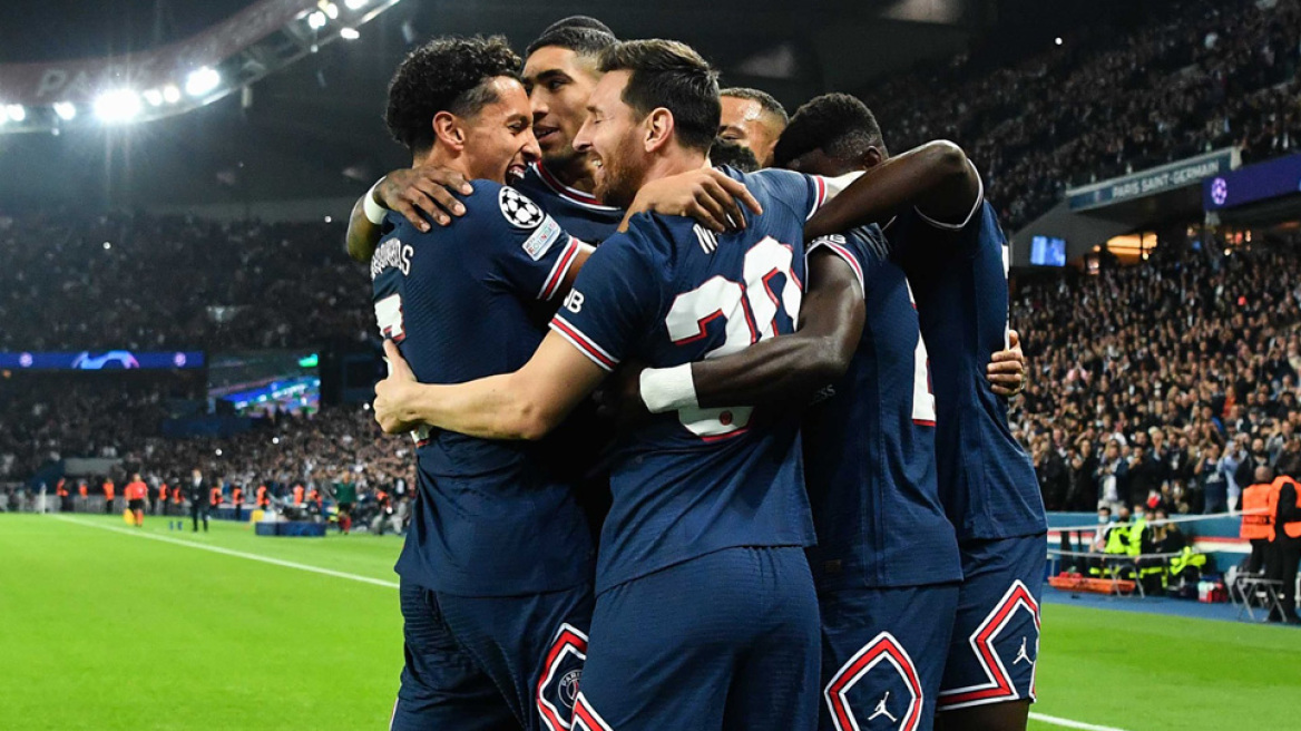 Champions League: Παρί Σεν Ζερμέν-Μάντσεστερ Σίτι 2-0 με τον Μέσι να «ανοίγει λογαριασμό» - Δείτε τα γκολ