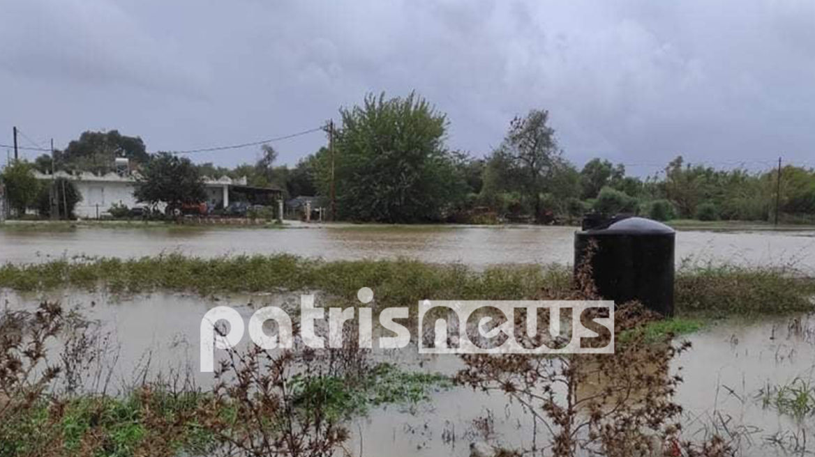Κακοκαιρία «Μπάλλος»: Πλημμύρισαν σπίτια και αποθήκες σε χωριά της Ηλείας - Πνίγηκαν ζώα