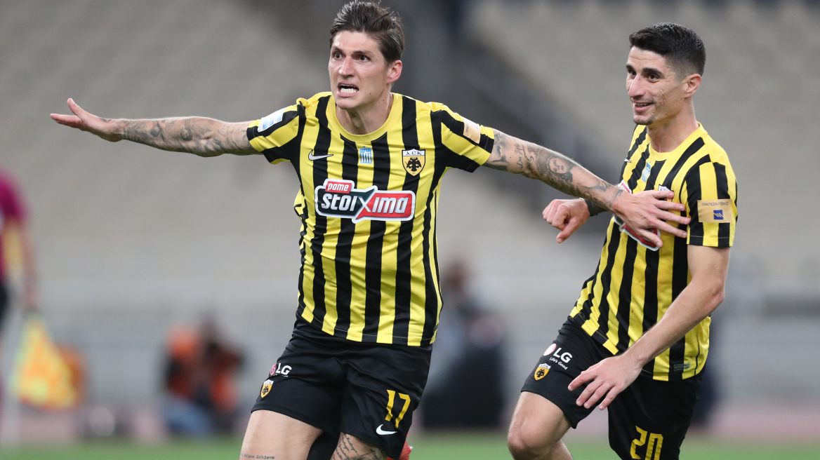 Super League 1, ΑΕΚ-Ατρόμητος 3-0: Τριάρα στο ντεμπούτο του Γιαννίκη - Δείτε τα γκολ
