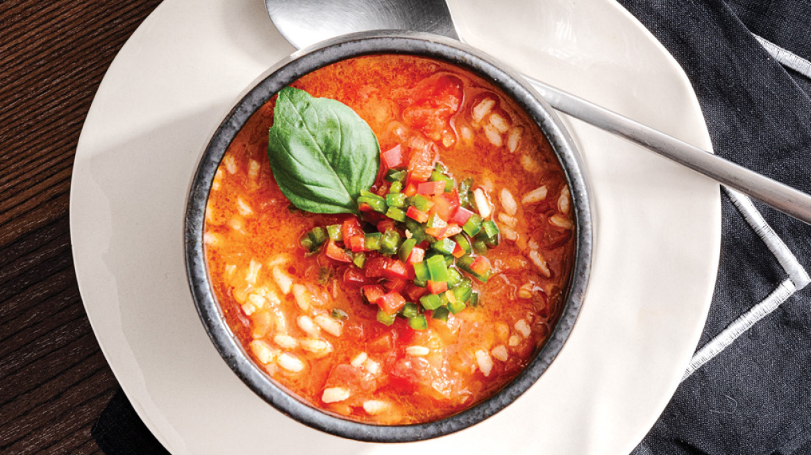 Ντοματόσουπα με ρύζι