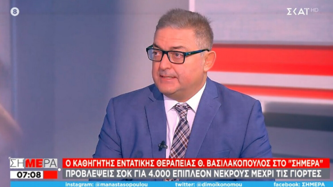 Βασιλακόπουλος: Με τους αρνητές θα τελειώσουμε αργά με τον ιό 