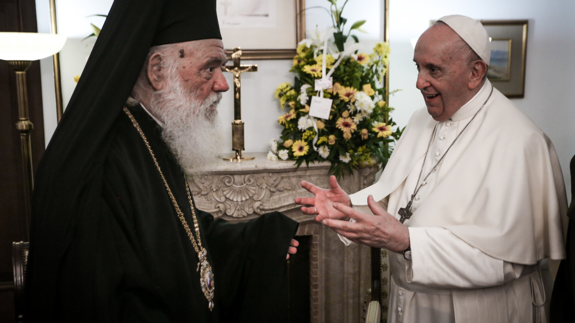 Ο Αρχιεπίσκοπος Ιερώνυμος επισκέφθηκε τον Πάπα Φραγκίσκο στην Αποστολική Νουντσιατούρα