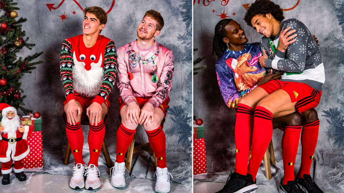 Βέλγιο: Η απίθανη χριστουγεννιάτικη φωτογράφιση των «red devils» της Εθνικής