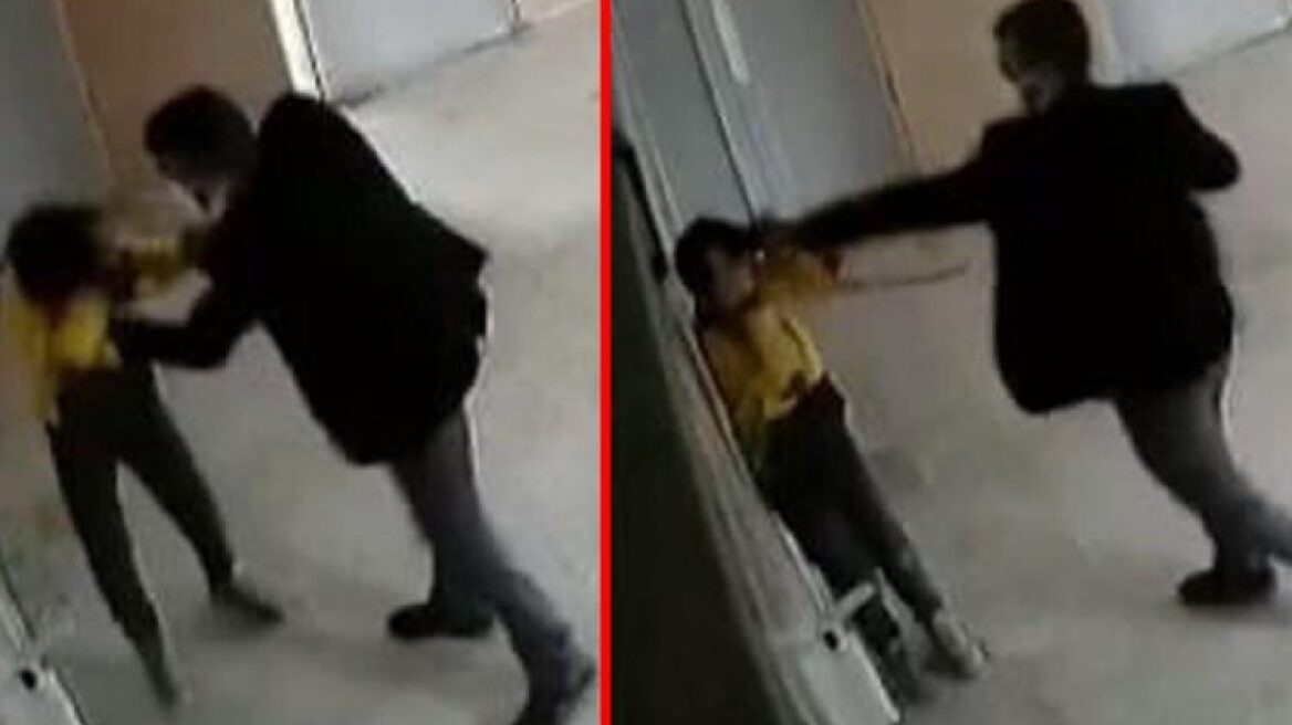 Σάλος στην Τουρκία από άγρια επίθεση καθηγητή σε μαθητή – Τον χτυπά με μπουνιές και χαστούκια- Βίντεο ντοκουμέντο 