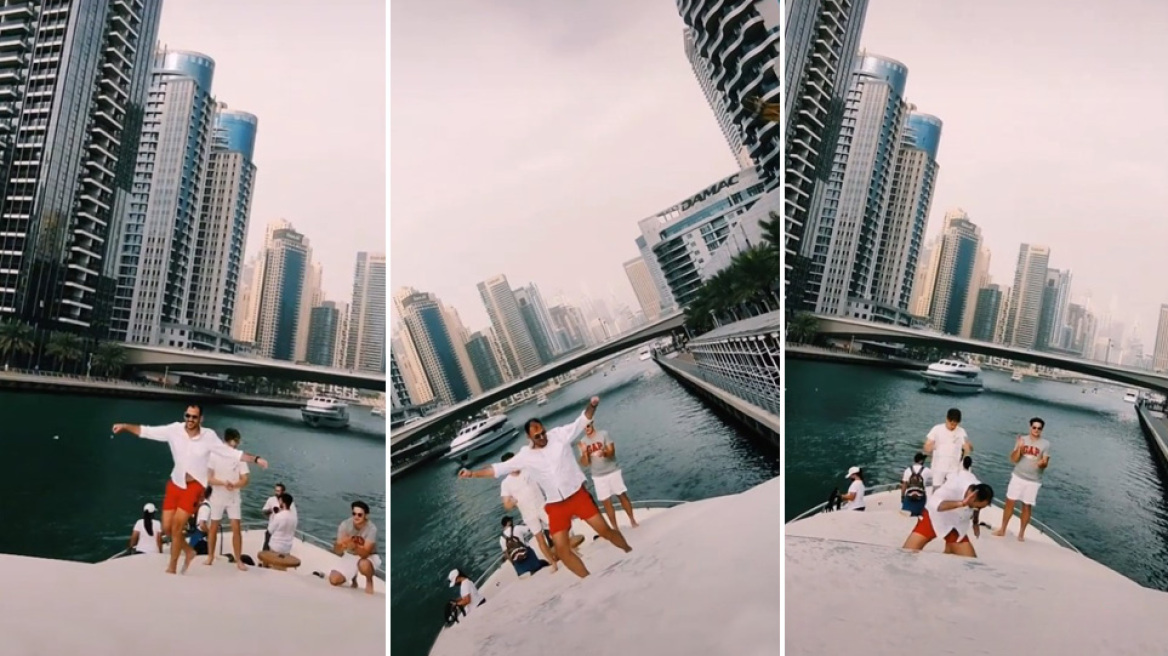 Πάρτι σε κότερο στο Ντουμπάι με το ζεϊμπέκικο της Ευδοκίας - Δείτε βίντεο