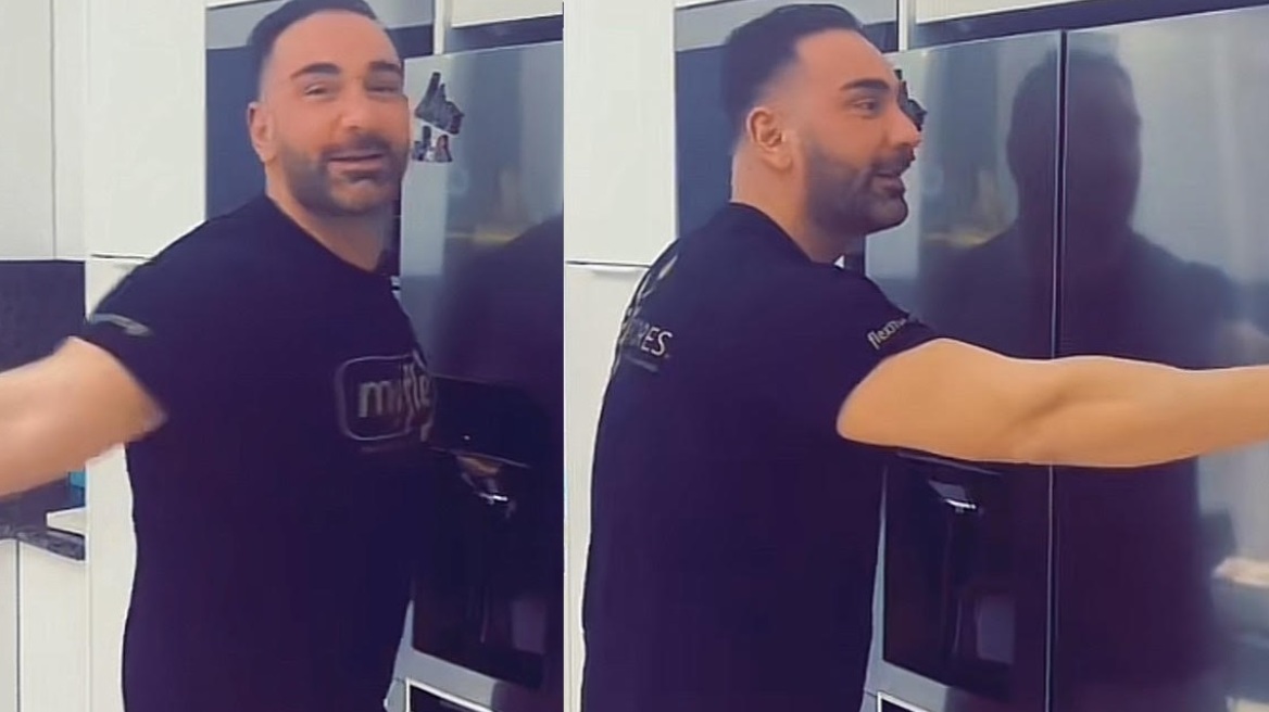O Νίκος Κοκλώνης δίνει «μάχη» με το ψυγείο του στο TikTok