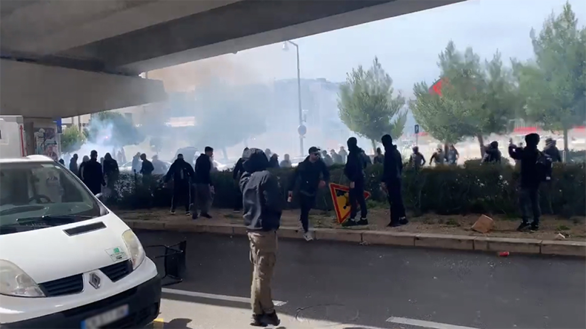 Νέα επεισόδια  μεταξύ των οπαδών του ΠΑΟΚ και της Μαρσέιγ στη Μασσαλία - Δείτε βίντεο 