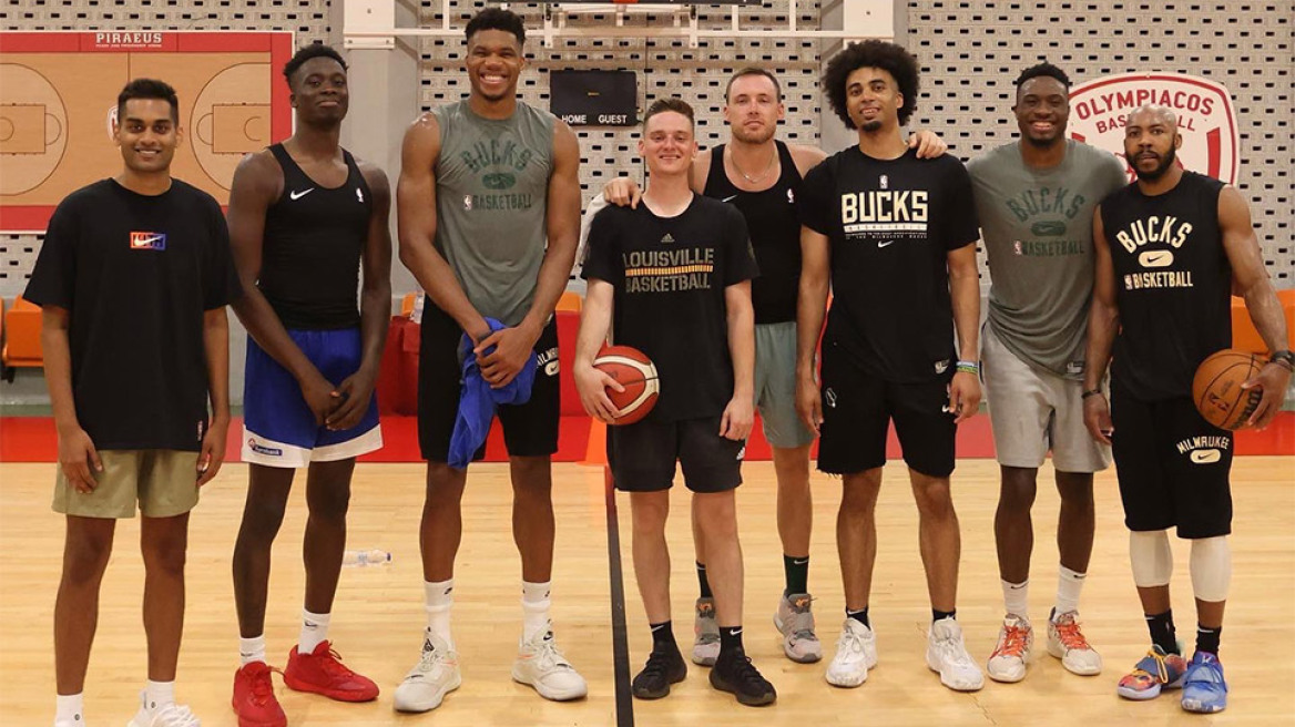 Αντετοκούνμπο: Προπόνηση στο ΣΕΦ μαζί με τους συμπαίκτες του στους Μπακς