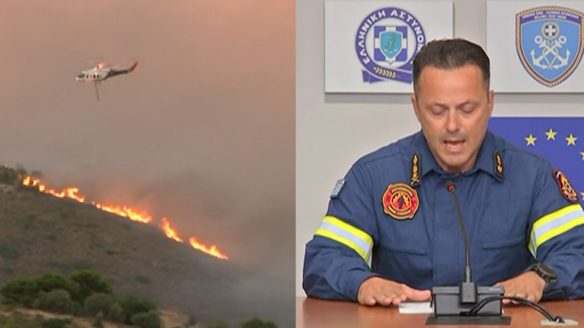 Η ενημέρωση για τη φωτιά στην Πεντέλη: 350 πυροσβέστες στη μάχη με τις φλόγες 