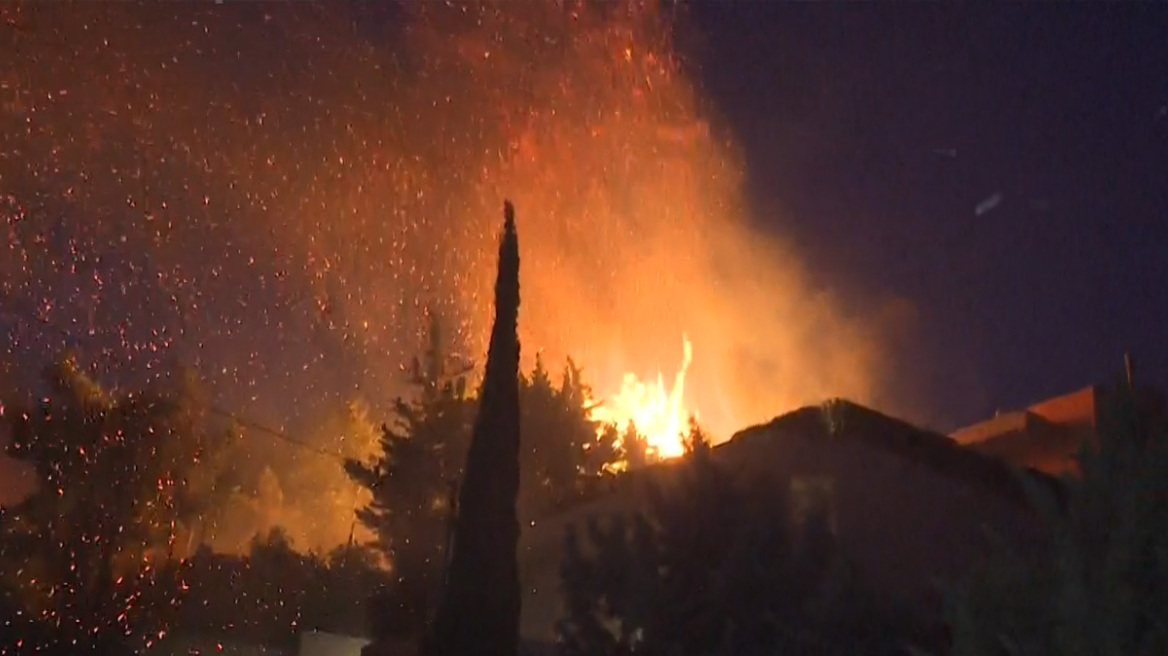 Φλόγες περικυκλώνουν σπίτια στο Ντράφι - Δείτε βίντεο