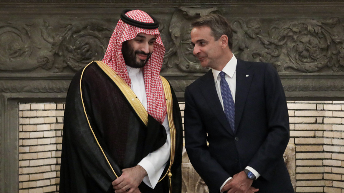 Σε γεύμα εργασίας προς τιμήν του Μπιν Σαλμάν ο Μητσοτάκης 