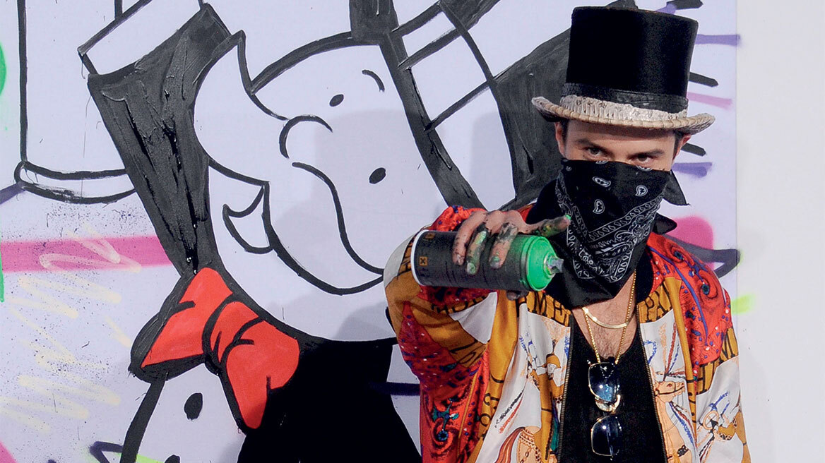 Alec Monopoly: Ένας από τους πιο ακριβοπληρωμένους street artists «ζωγραφίζει» στη Μύκονο