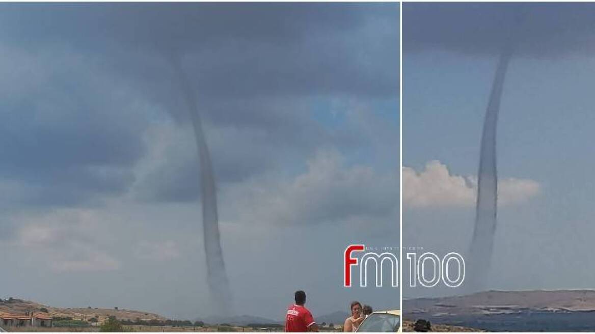 Βίντεο: Εντυπωσιακές εικόνες από ανεμοστρόβιλο που «χτυπά» στη Λήμνο