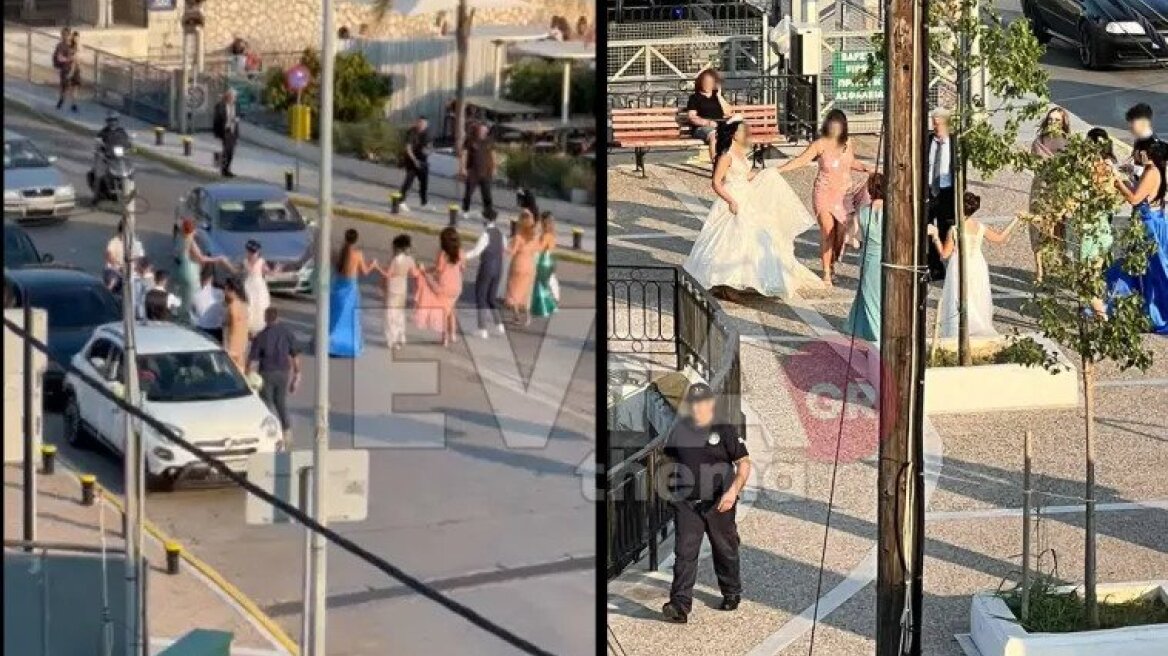 Χαλκίδα: Νύφη και καλεσμένοι έκλεισαν την παλιά γέφυρα χορεύοντας στην μέση του δρόμου - Δείτε βίντεο